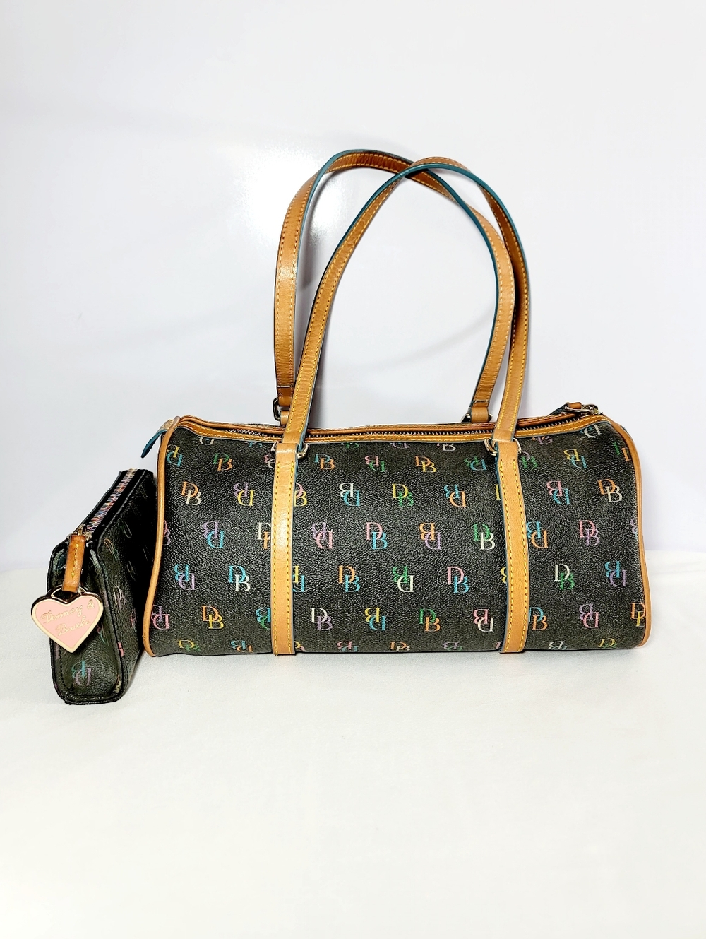 Dooney & Bourke Classic Y2K Rainbow Colored Barrel Bag. - Picture 2 of 11